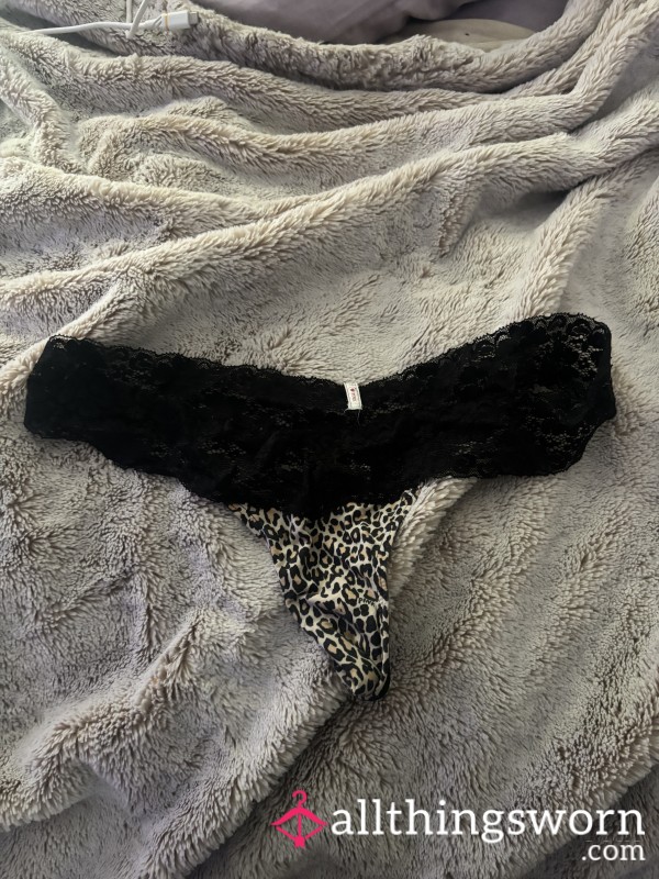 Victoria’s Secret Leopard Print Lace Thong