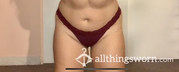 Victoria’s Secret Maroon Lace Thong