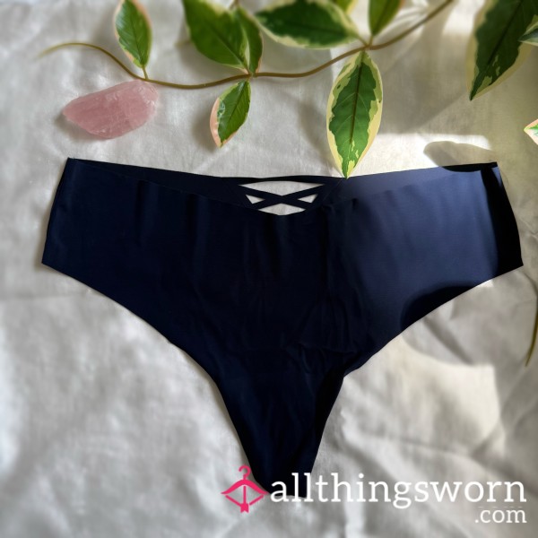 Victoria’s Secret Navy Blue Silk Thong