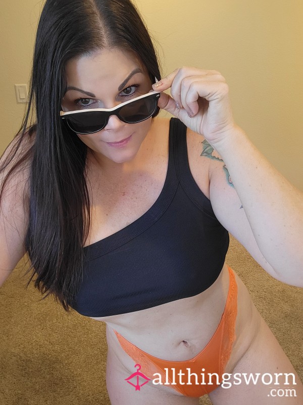 Victoria's Secret Orange Silky Satin Thong