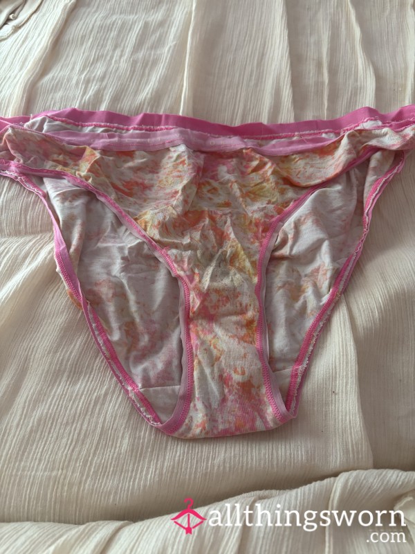 Victoria’s Secret Pink Flor*l Panties – Soft Cotton – Worn