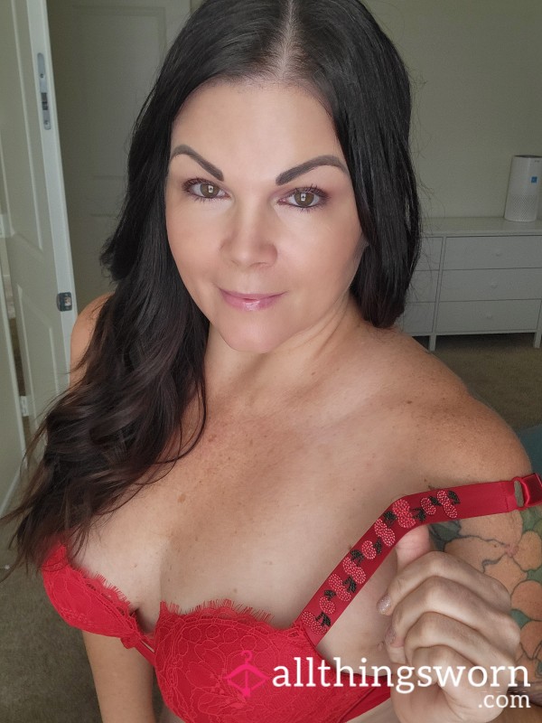 Victoria's Secret Red Shine Strap Bra