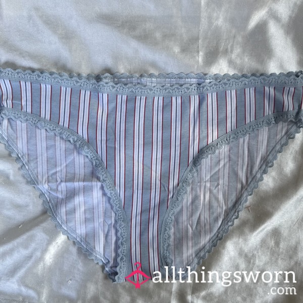 Victoria’s Secret Striped Cotton Bikini Panty