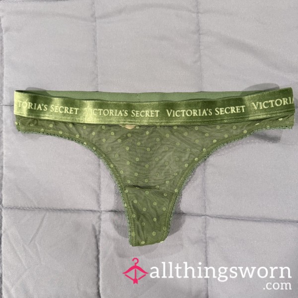 Victoria’s Secret Velvet Green Thong