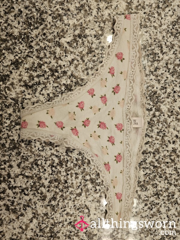 Victoria's Secret White Flower Thong
