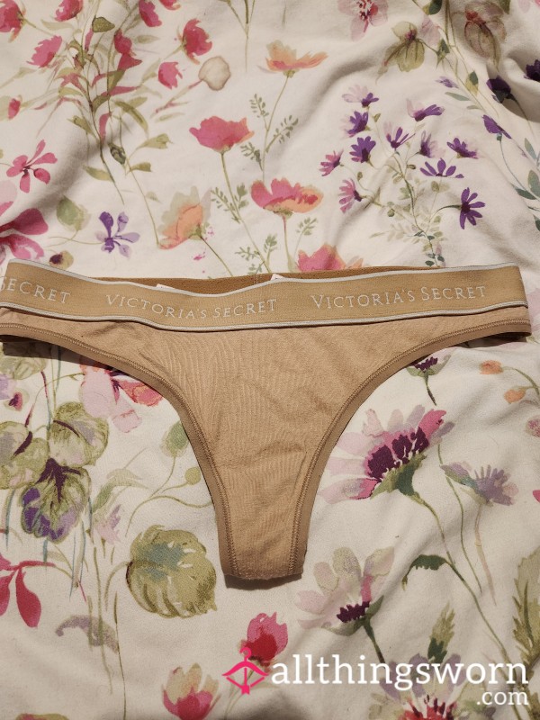 Victoria's Secret Worn Thong, Nudes, Size Small