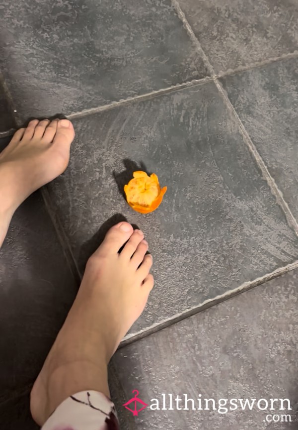 Video Of Me P**ling A Clementine With My Feet