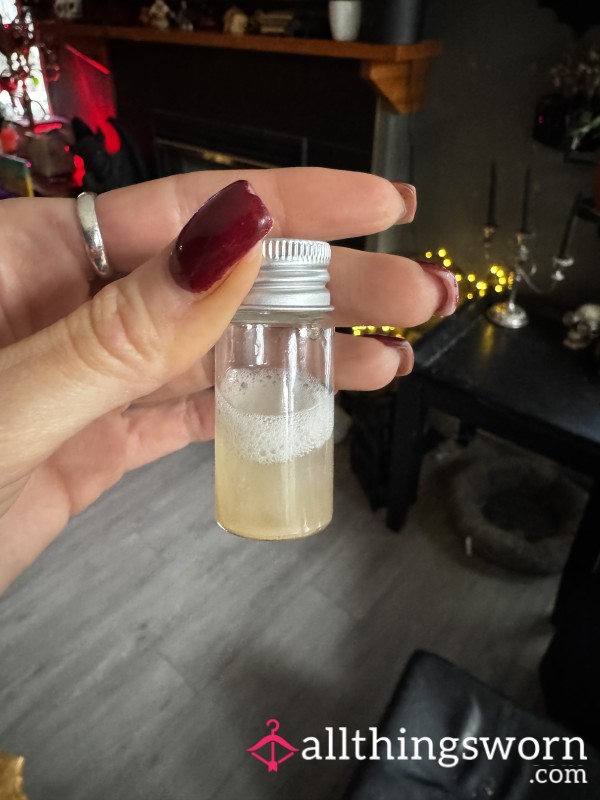 Vile Of Sp*t After Cigarette And Coffee