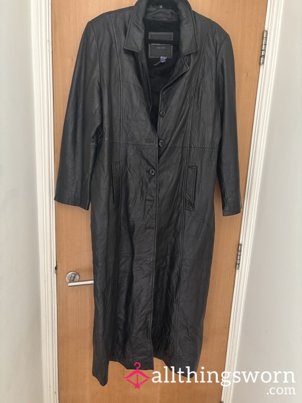 🖤 Vintage Leather Trench Coat 🖤