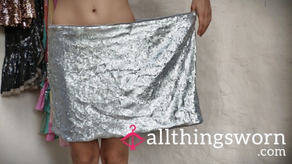Vintage Mini Skirt In Silver
