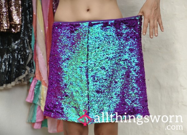 Vintage Purple Sequin Skirt