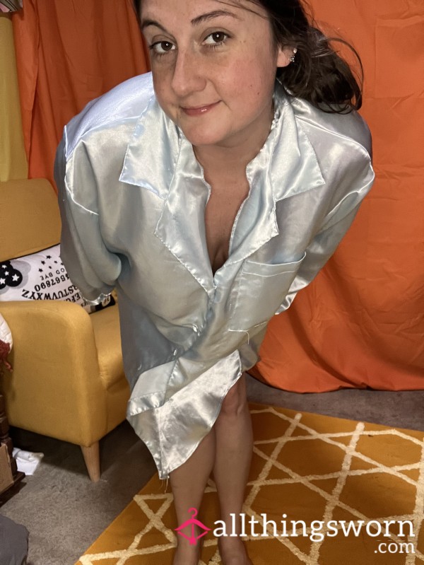 Vintage Satin Baby Blue 2x Nightgown