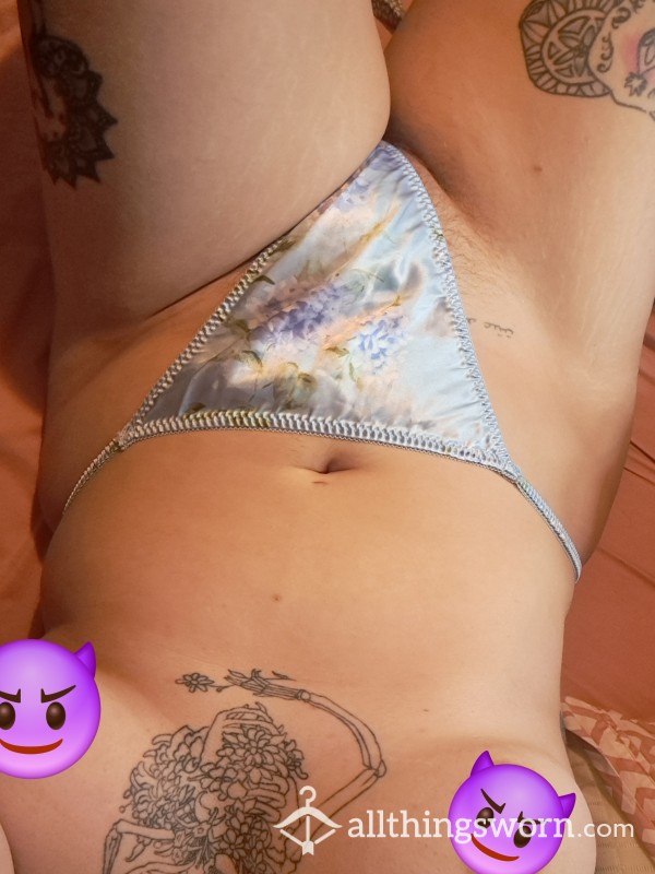 Vintage Satin Bikini Style And G String Panties