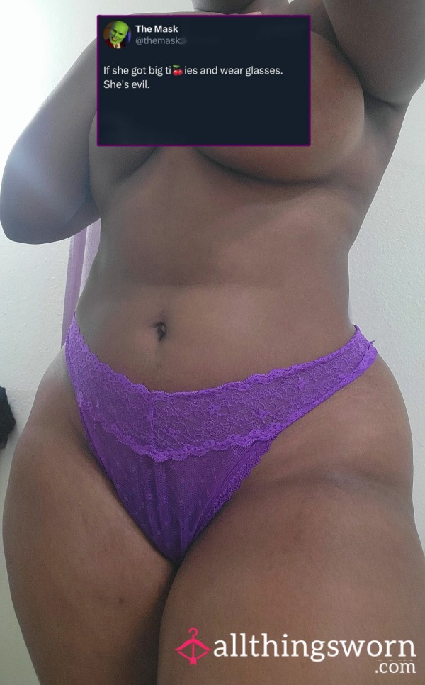 Violet Lace Thong 💜