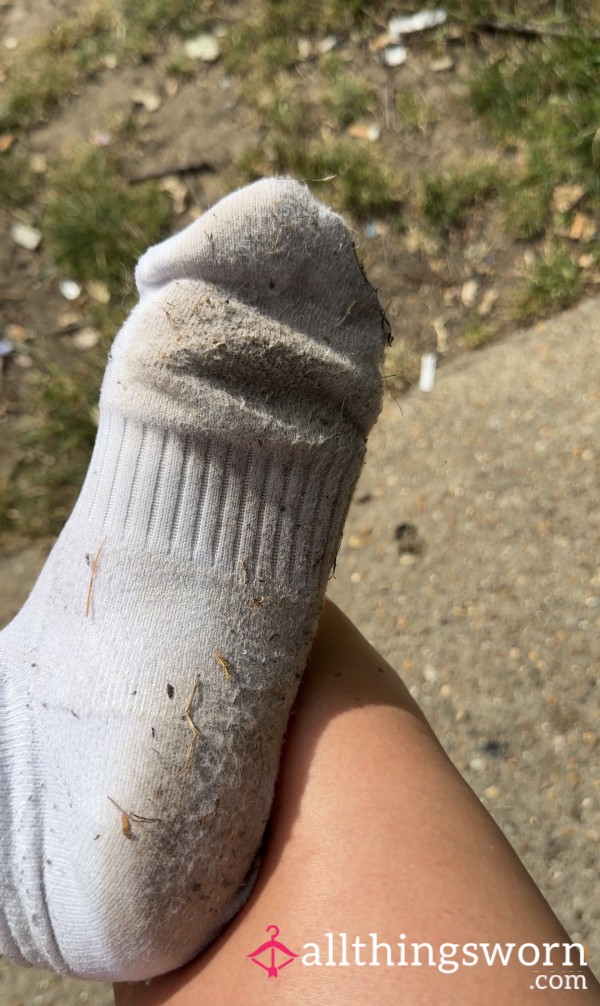 No Shoes, Just Socks Walking In Public - 10min Video - A Full Day In My Socks Worn In Public