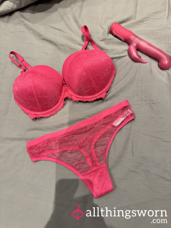 Never Worn Pink Bra & Thong