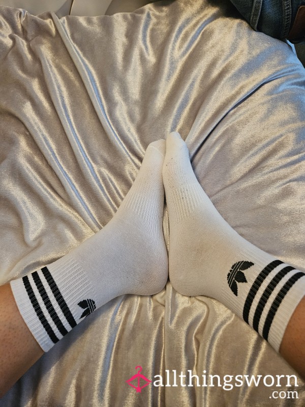 Virgin White Adidas Crew Socks