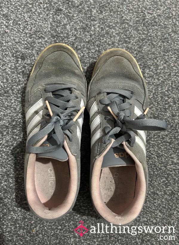 Dirty Well Worn Adidas Suede Trainers