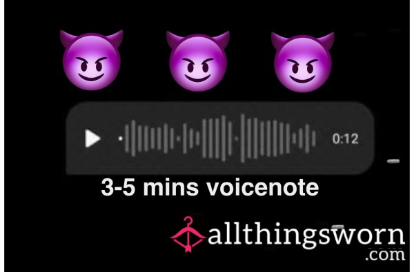 Voice Note 😈 Anything You’d Like (3-5mins)