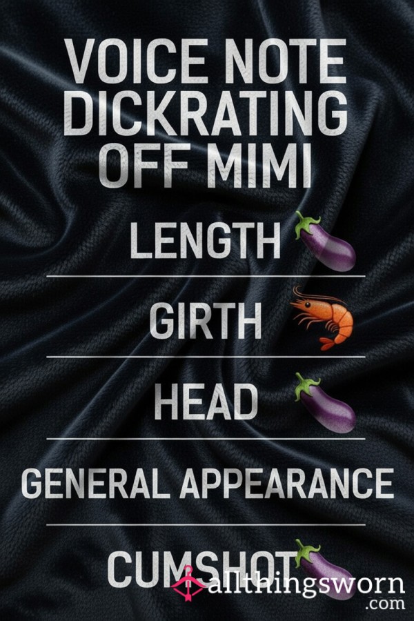 Voice Note D*ckrating🍆🍤