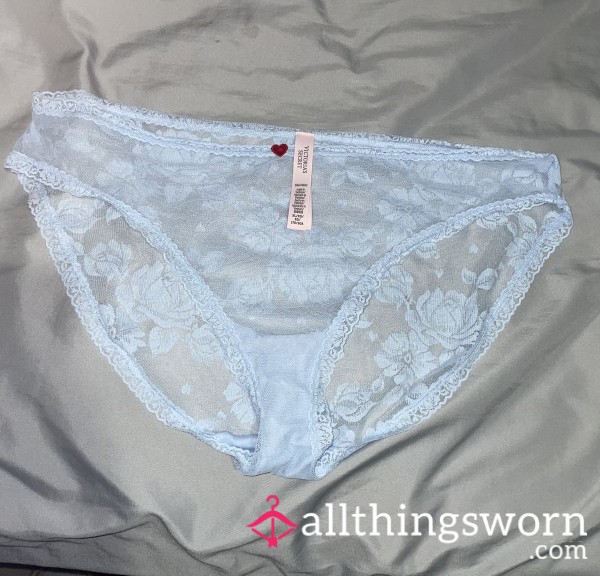 VS Baby Blue Full Back Mesh Lace