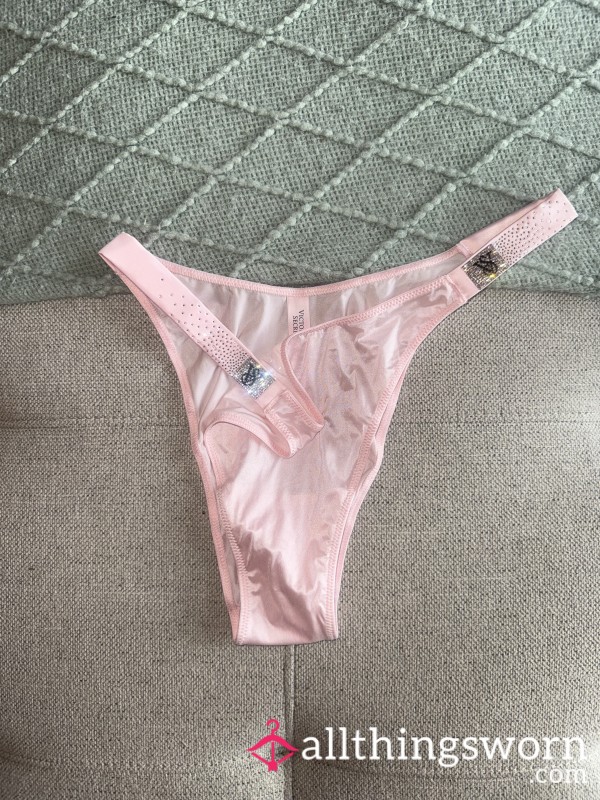 VS Baby Pink Sc*ttered Shine Strap Brazilian Panties ✨🎀