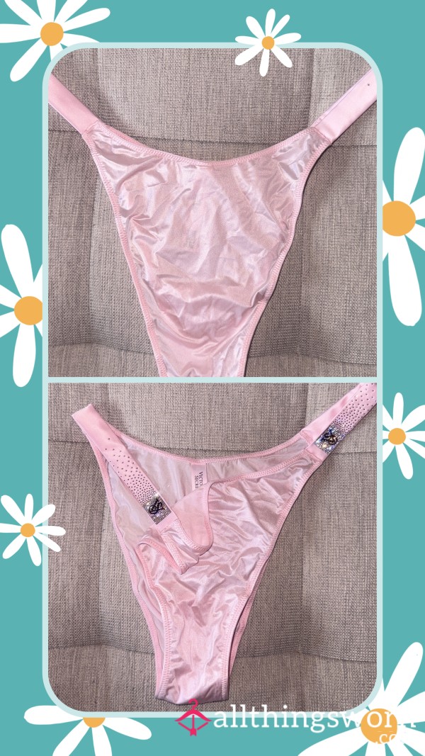 Victoria's Secret - Baby Pink Sc*ttered Shine Strap Brazilian Panties ✨🎀