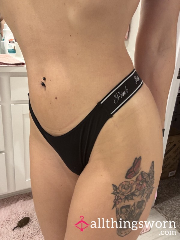 VS Banded Black Thong