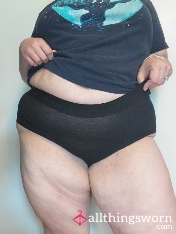Worn VS Black Boyshorts – 24HR Scented Softness Hugging Every Curve