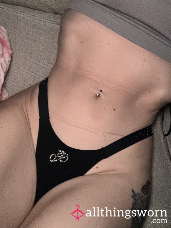 VS Black Thong With Bling