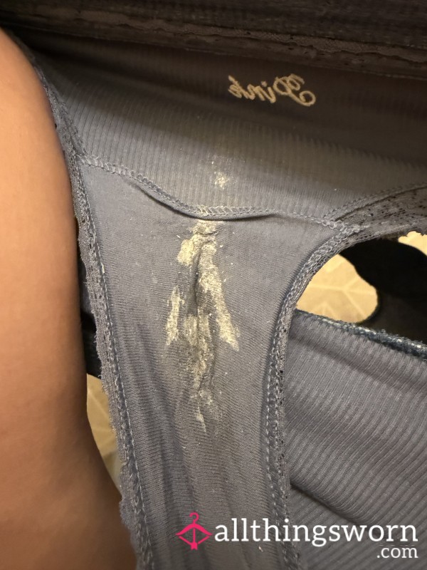 VS Blue Cheeky Panties - Worn 24 Hours
