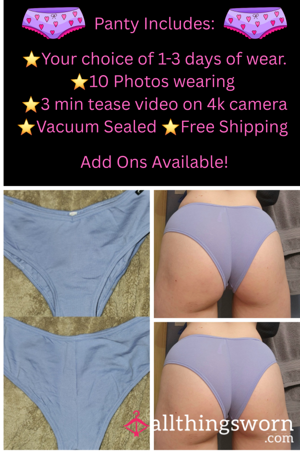 VS Blue Cotton Cheeky Panty