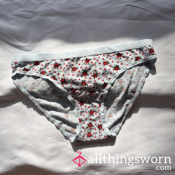 VS Blue Flor*l High Leg Brief