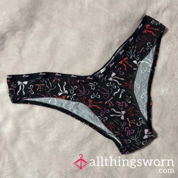 VS Bow Print Tanga Panty 🎀