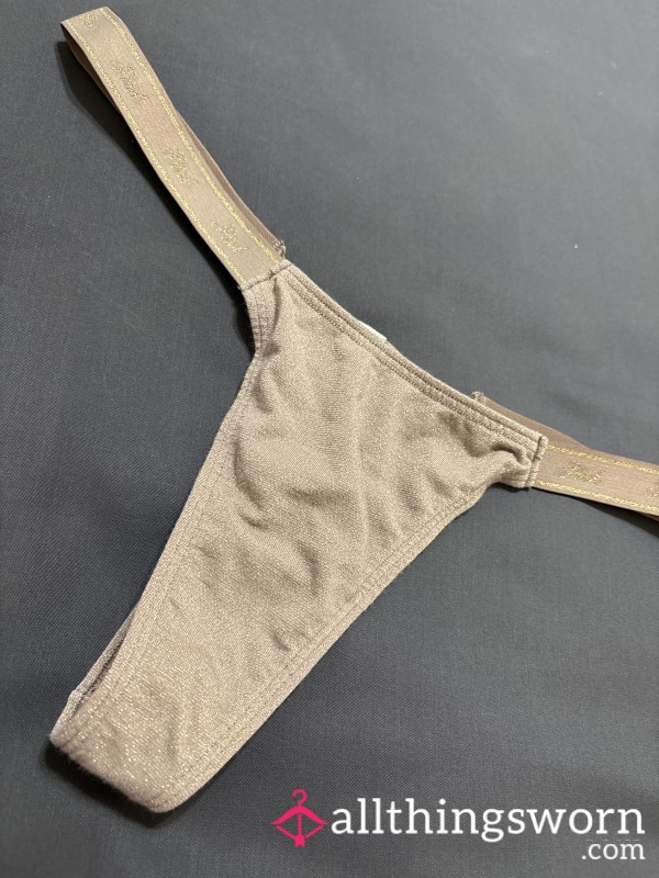 VS Brown Sparkly Thong