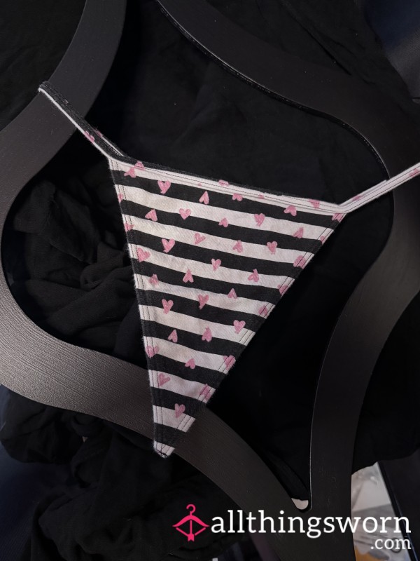 VS Cute Heart Thongs Worn Of Course