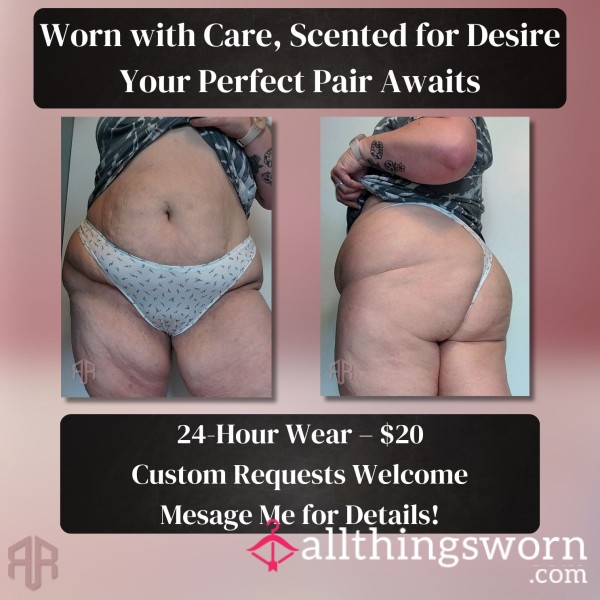 Worn VS Dainty Flowers Thong – 24HR Soft, Scented, & Blooming With Heat