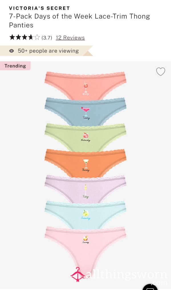 VS Days Of The Week Thongs