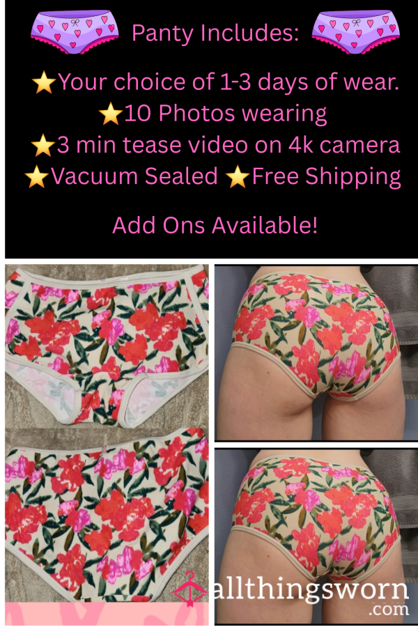 VS Flor*l Cotton Boyshort Panty