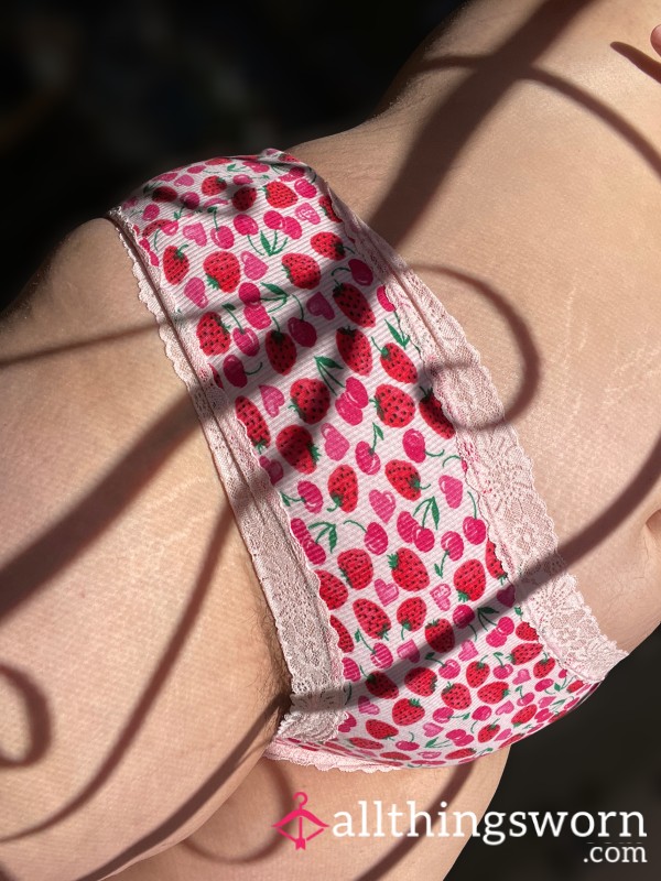 VS Full Back Hipster Cherry Strawberry Print XXL Worn By Fat Princess