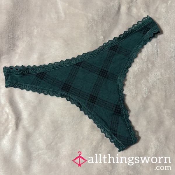 VS Green Plaid Thong✨