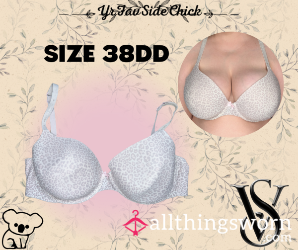 VS Grey/Pink Leopard Print Perfect Coverage Bra💗