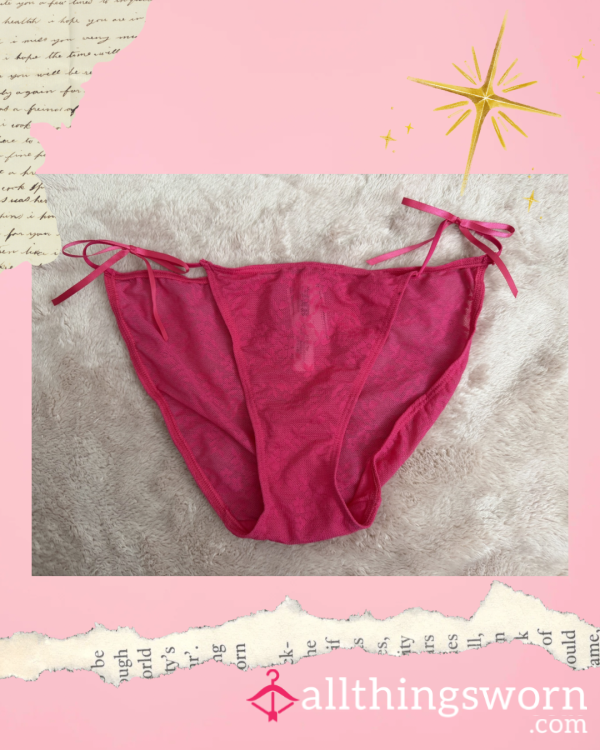 VS Hot Pink Lace Bikini Panty