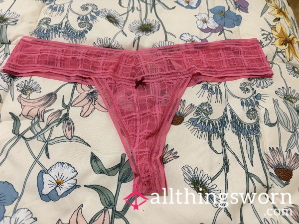 VS Hot Pink See Through Thong
