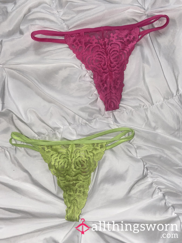 VS LACED THONGS *OVERLY WORN