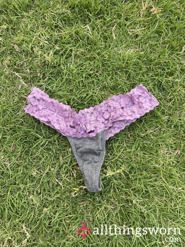 VS Lavender Lace Thong