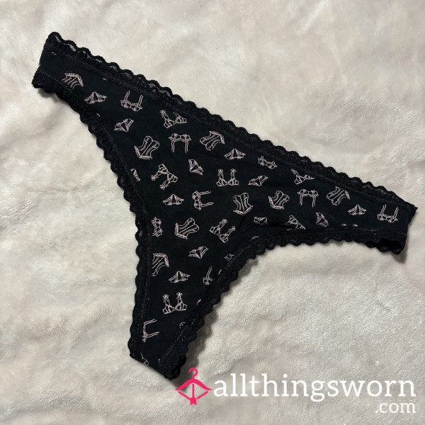 VS Lingerie Print Thong 🖤