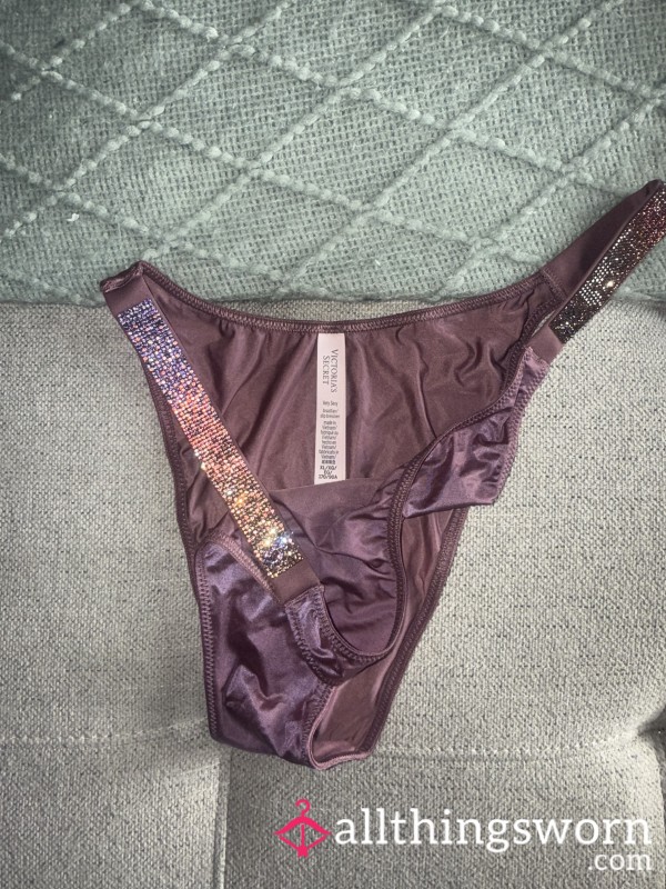 VS Mauve Shine Strap Brazilian Style Panty