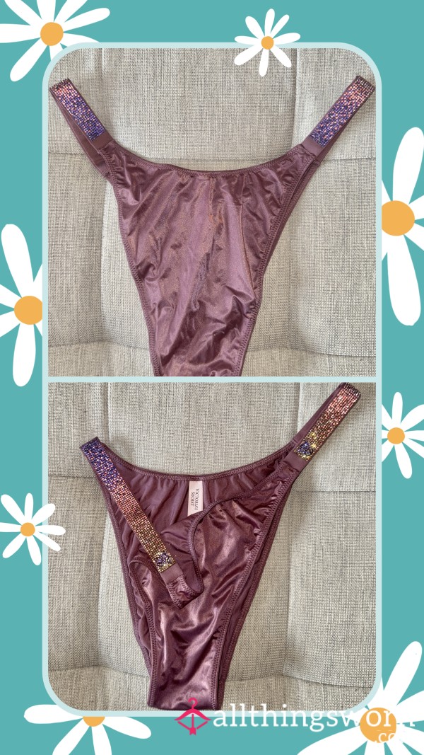 Victoria's Secret - Mauve Shine Strap Brazilian Panty