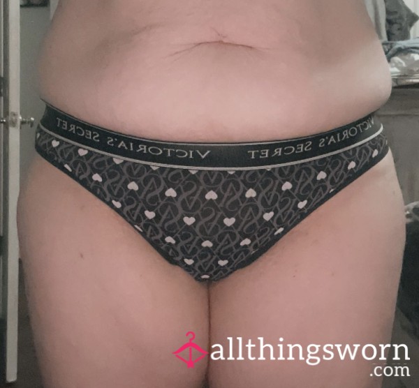 VS Medium Thong Up For Grabs. I Put Them On This Morning, I’ll Let You Choose How Long I Wear Them And What I Do In Them, Let You Imagination Run Wild 🤔